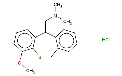 4-METHOXY-11-(DIMETHYLAMINOMETHYL)-6,11-DIHYDRODIBENZO(B,E)THIEPIN HYD ROCHLORIDE